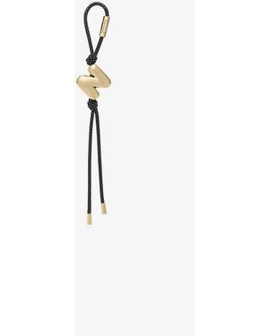 MICHAEL Michael Kors Mkadorno Para Bolso En Tono Con Cordón Moteado E Inicial - Blanco