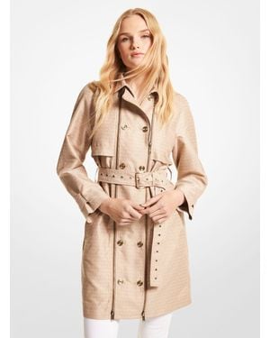 Michael michael kors missy double breasted hooded trench coat sales
