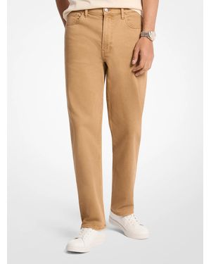 Michael Kors Mk Finn Straight-Fit Stretch Denim Jeans - Natural