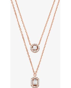 Michael Kors Precious Metal-Plated Double Layered Necklace - White