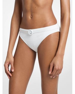 MICHAEL Michael Kors Mk Logo Belted Bikini Bottom - White