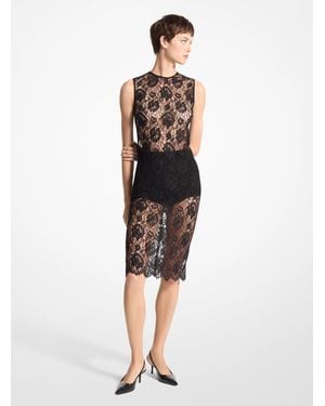 Michael Kors Mk Floral Lace Sheath Dress - White