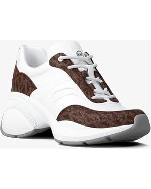 Michael Kors Kaia Signature Logo Sneaker - White