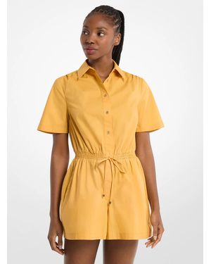 Michael Kors Cotton Poplin Romper - Yellow