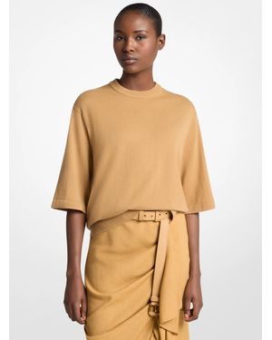 Michael Kors Cashmere T-Shirt - Natural