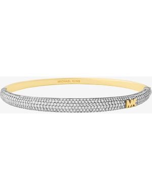 Michael Kors Pavé Two-Tone Dome Bangle - White