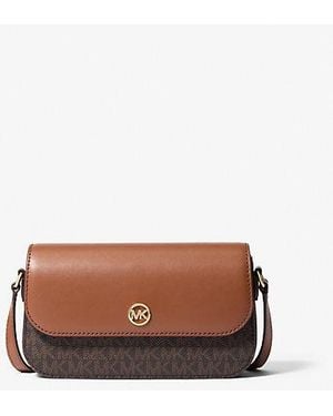 Michael Kors Outlet Mk Jet Set Travel Small Logo Crossbody Bag - Brown