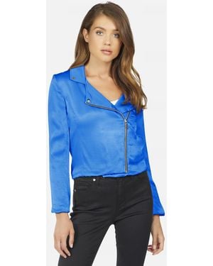 Michael Lauren Galveston Moto Jacket - Blue