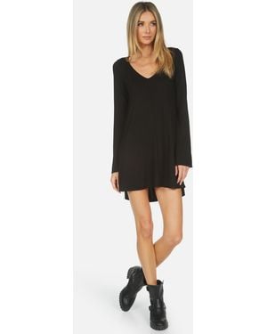 Michael Lauren Kyle Core V-neck Dress - Black