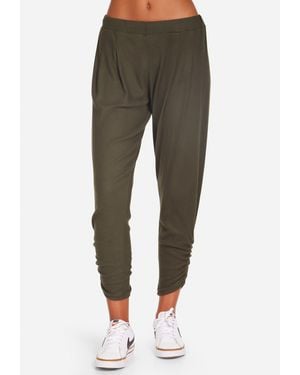 Michael Lauren Lior Shirring Pant W/ Pleat - Green