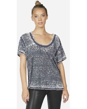 Michael Lauren Keyes Scoop Neck Tee - Gray