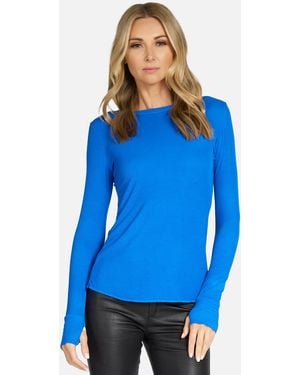 Michael Lauren Alick Fitted Tee Cobalt - Blue