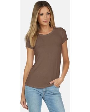 Michael Lauren Tucker Core Fitted Tee - Brown