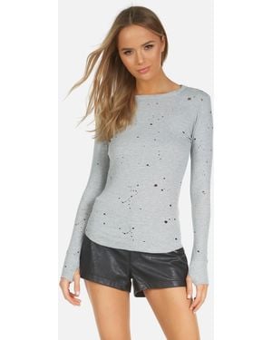 Michael Lauren Mathis Fitted Top - Gray