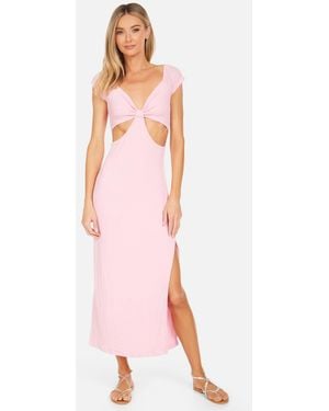 Michael Lauren Colvin Dress W/ Side Slit - Multicolor