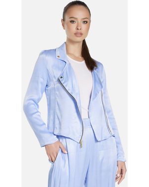Michael Lauren Galveston Moto Jacket - Blue