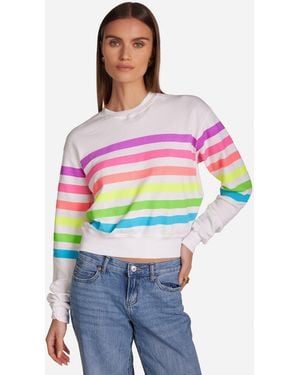 Michael Lauren Exon Neon Stripes - White
