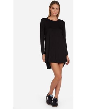 Michael Lauren Hale Le High Low Dress - Black