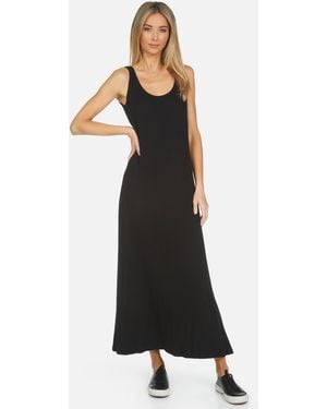 Michael Lauren Roosevelt Raw Hem Maxi Dress - White
