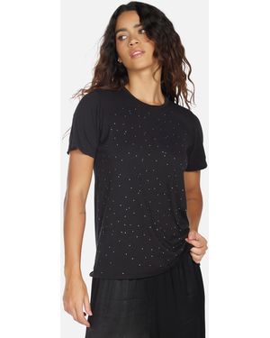 Michael Lauren Hall Tee Crystals - Black