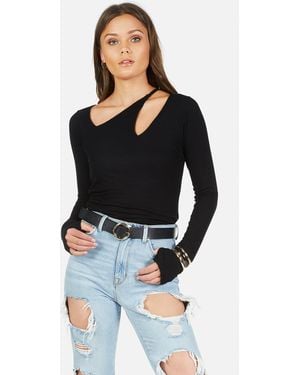 Michael Lauren Fergus Asymmetrical Top - Black