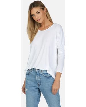 Michael Lauren Hunter Core Draped Tee - White