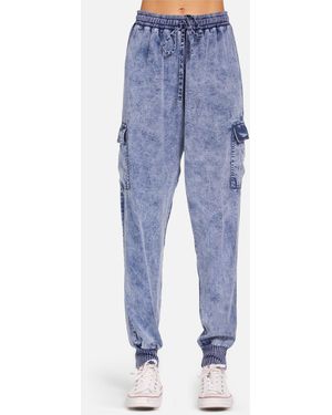Michael Lauren Viggo Cargo Pant- Mineral Wash - Blue