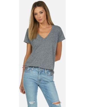 Michael Lauren Manny Core V-neck Tee - Gray