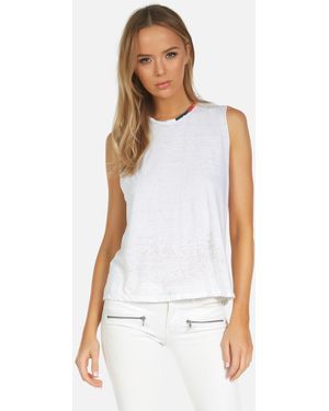 Michael Lauren Bull Le Burnout Tank - White