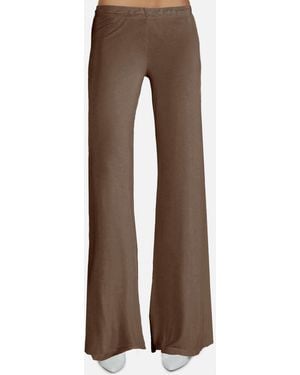 Michael Lauren Derby Core Wide Leg Pant - Brown