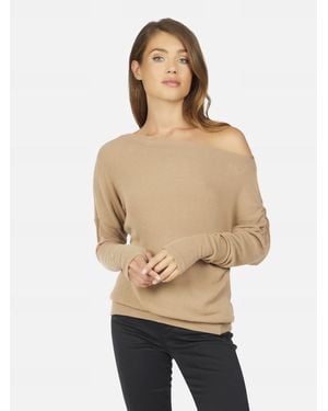 Michael Lauren Goyle Boatneck Top - Natural