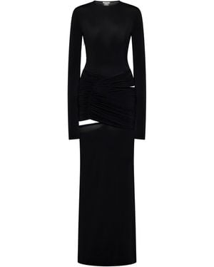 Nensi Dojaka Viscose Cutout Maxi Dress - Black