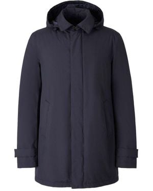 Herno Parka Lungo Imbottito Con Cappuccio - Blu