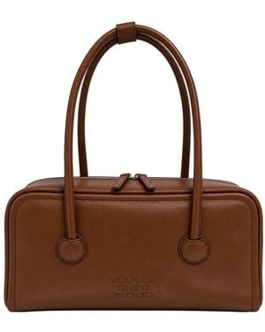 Marge Sherwood Borsa A Spalla A Bauletto Soft Boston Small - Marrone
