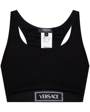 Versace '90S Vintage Logo Top - Black