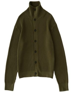 Studio Nicholson Cardigan Oran Verde Oliva