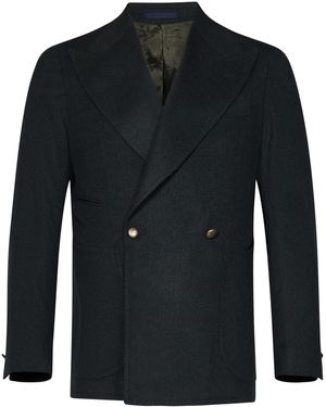 Franzese Collection Pronta Sartoria Giacca Modello Gianni Agnelli Franzese Napoli - Blu