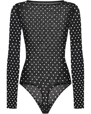 Wolford Dots String Bodysuit - Black