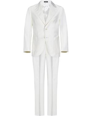 Franzese Collection Pronta Sartoria Franzese Napoli Stefano De Martino Model Suit - White