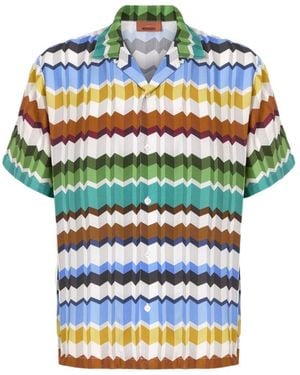 Missoni Camicia Da Bowling - Blu