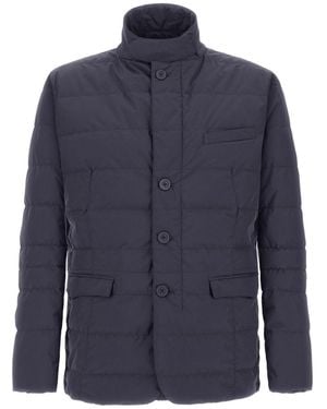 Herno Blazer Imbottito Vestibilità Slim - Blu