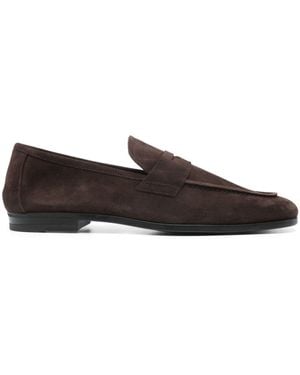Tom Ford Sean Penny-Slot Suede Loafers - Brown