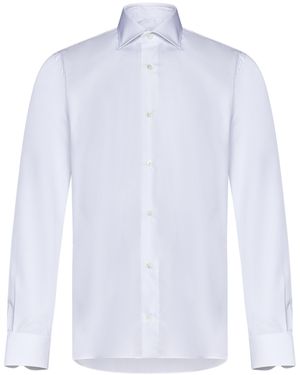Franzese Collection Pronta Sartoria Franzese Napoli Montezemolo Model Shirt - White