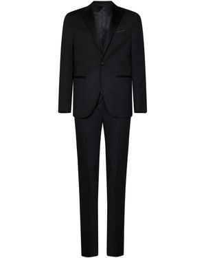 Franzese Collection Pronta Sartoria Franzese Napoli James Bond 007 Model Suit - Black