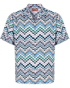 Missoni Camicia Da Bowling - Blu