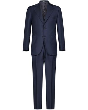 Franzese Collection Pronta Sartoria Franzese Napoli Lapo Elkann Model Suit - Blue