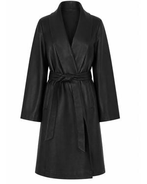 Nour Hammour Cappotto A Vestaglia Sfoderato Sylvie - Nero