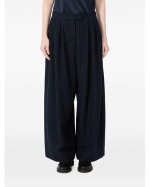 Max Mara Pantaloni A Gamba Ampia - Nero