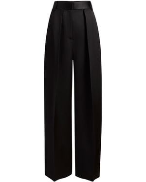 KHAITE High-Waisted Wide-Leg Pants - Black