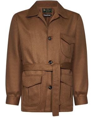 Franzese Collection Pronta Sartoria Franzese Napoli James Bond Model Jacket - Brown
